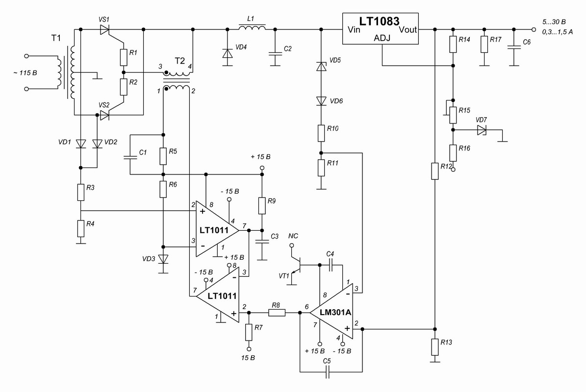 Lt1083 схема подключения