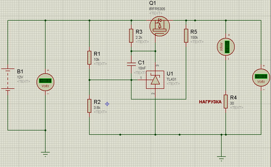 Отключения под нагрузкой. Схема на tl431 регулируемый стабилизатор напряжения. Регулируемый стабилизатор напряжения на tl431 и полевом транзисторе. Зарядка li-ion аккумуляторов tl431. Схема индикатора разряда аккумулятора 12 вольт на tl431.