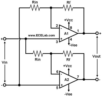 Схема диф усилителя на оу
