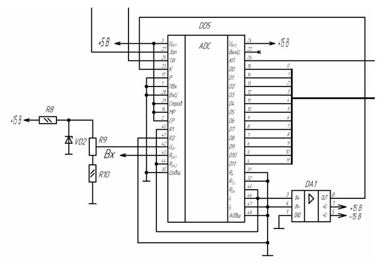 Ацп принципиальная электрическая схема