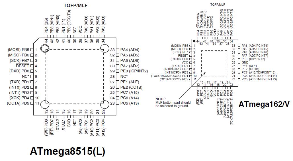 Atmega8515 схема включения