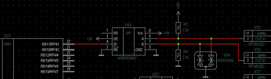 Adm485arz схема включения