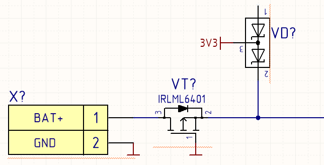 Схема включения irlml6402