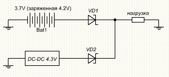 Схема развязки двух аккумуляторов