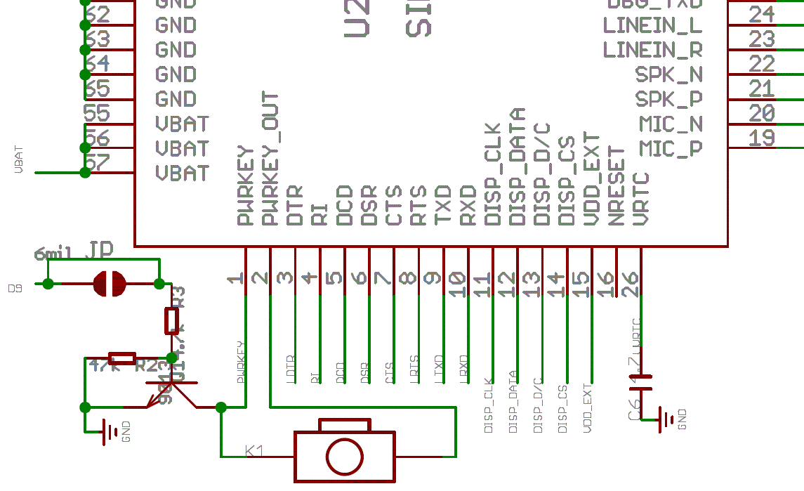 Sim800c схема модуля