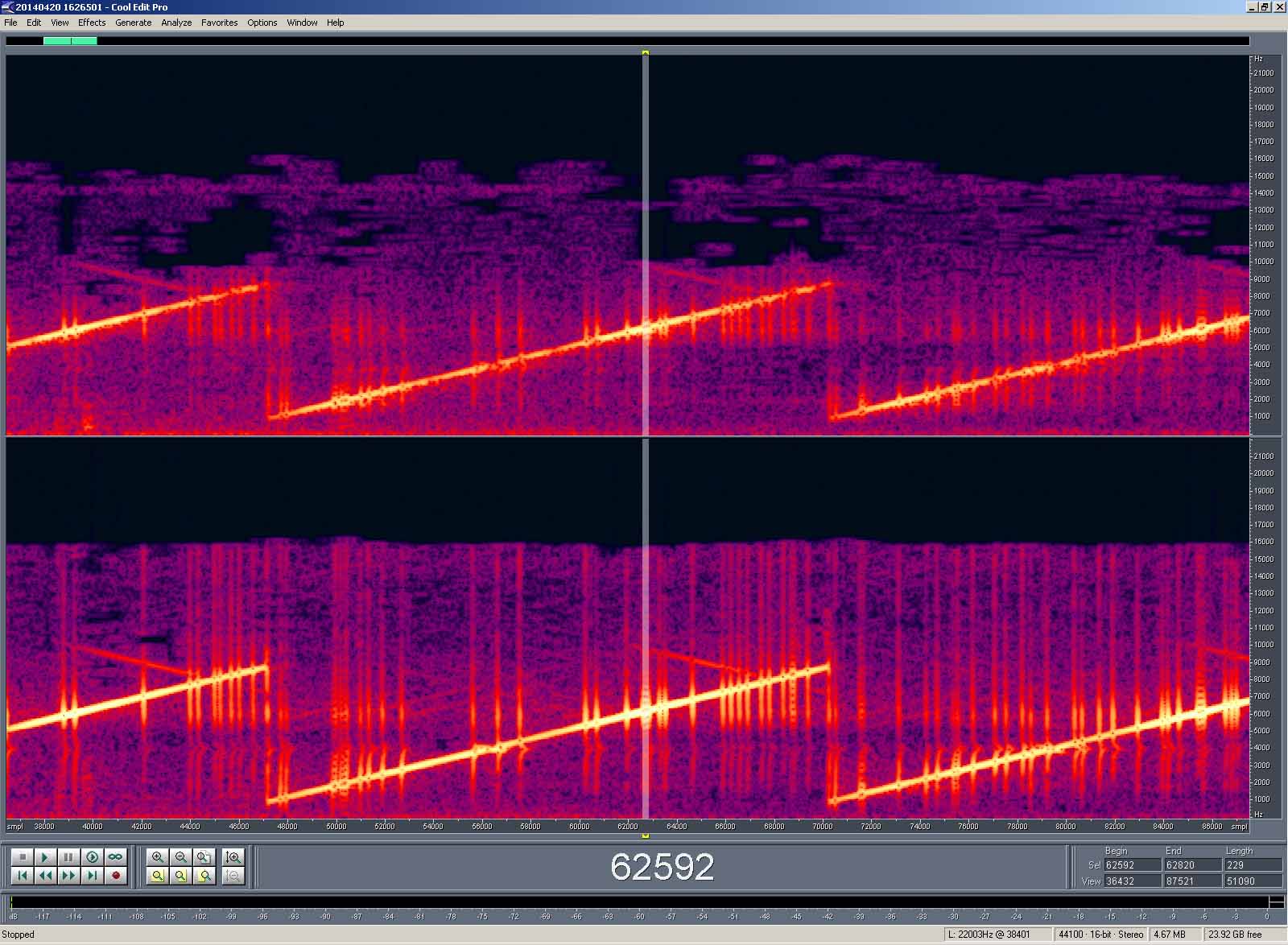 Spectrum clocking