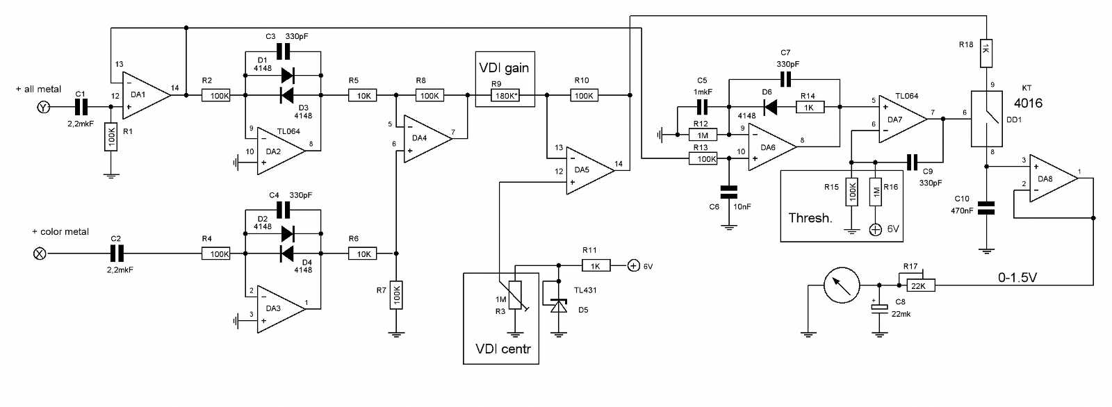 Металлоискатель md 4030 схема