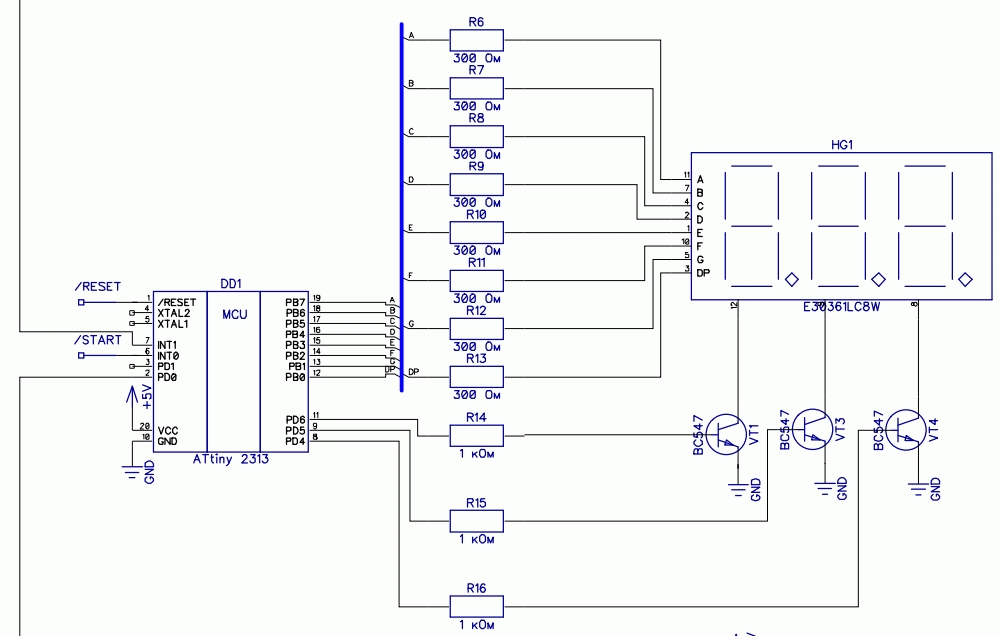 Attiny26l 8su схема включения