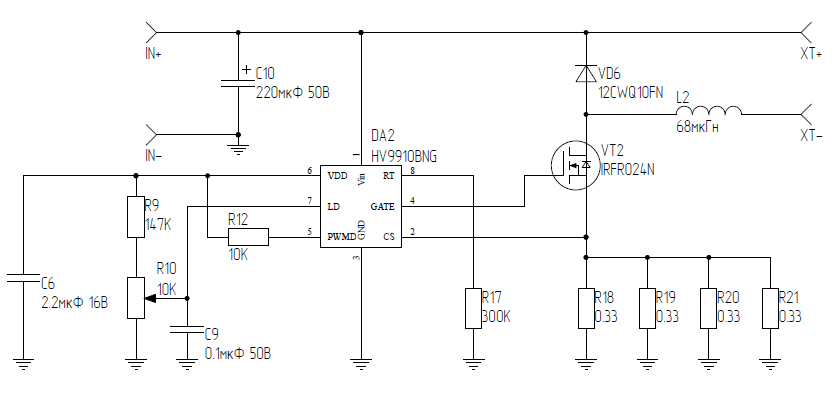 Bp9912c схема включения