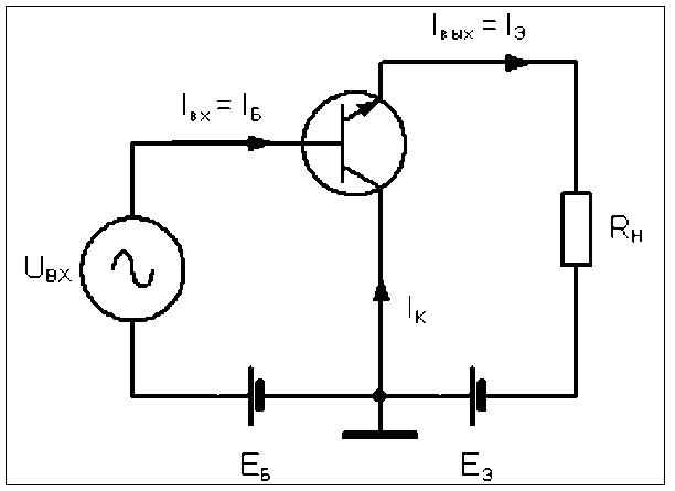 Схема включения биполярного транзистора с общим коллектором
