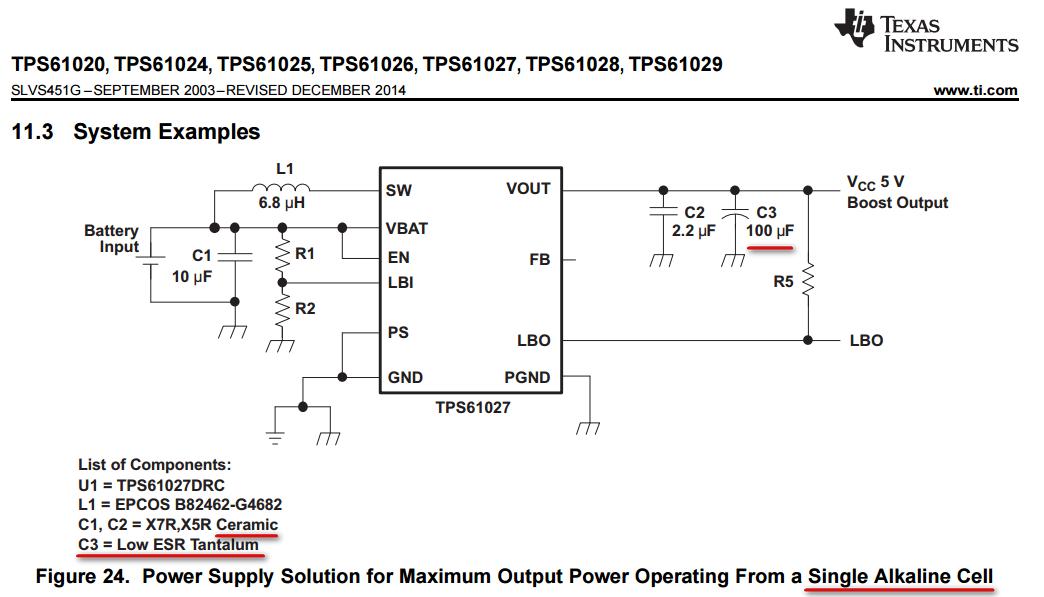 Tps61040 схема преобразователя