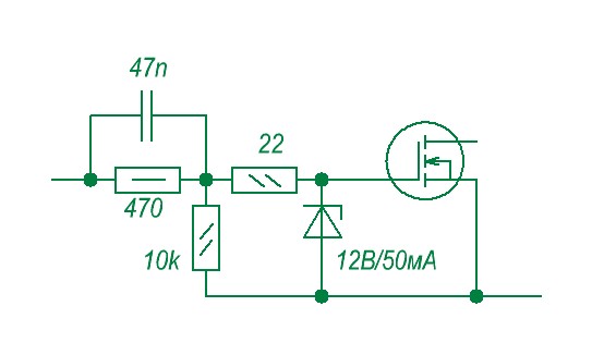 Схема подключения транзистора irf3205