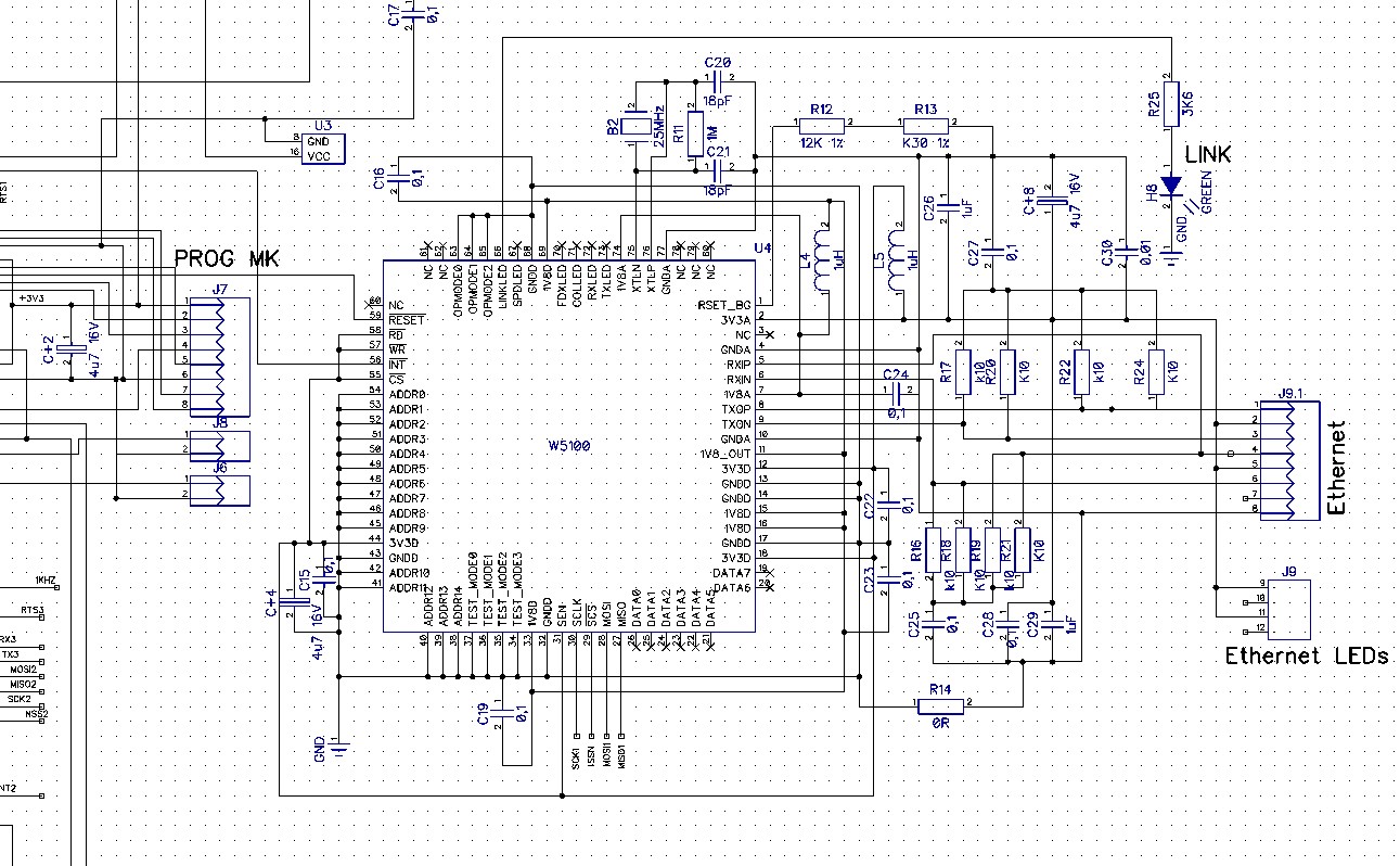 W5100 схема включения