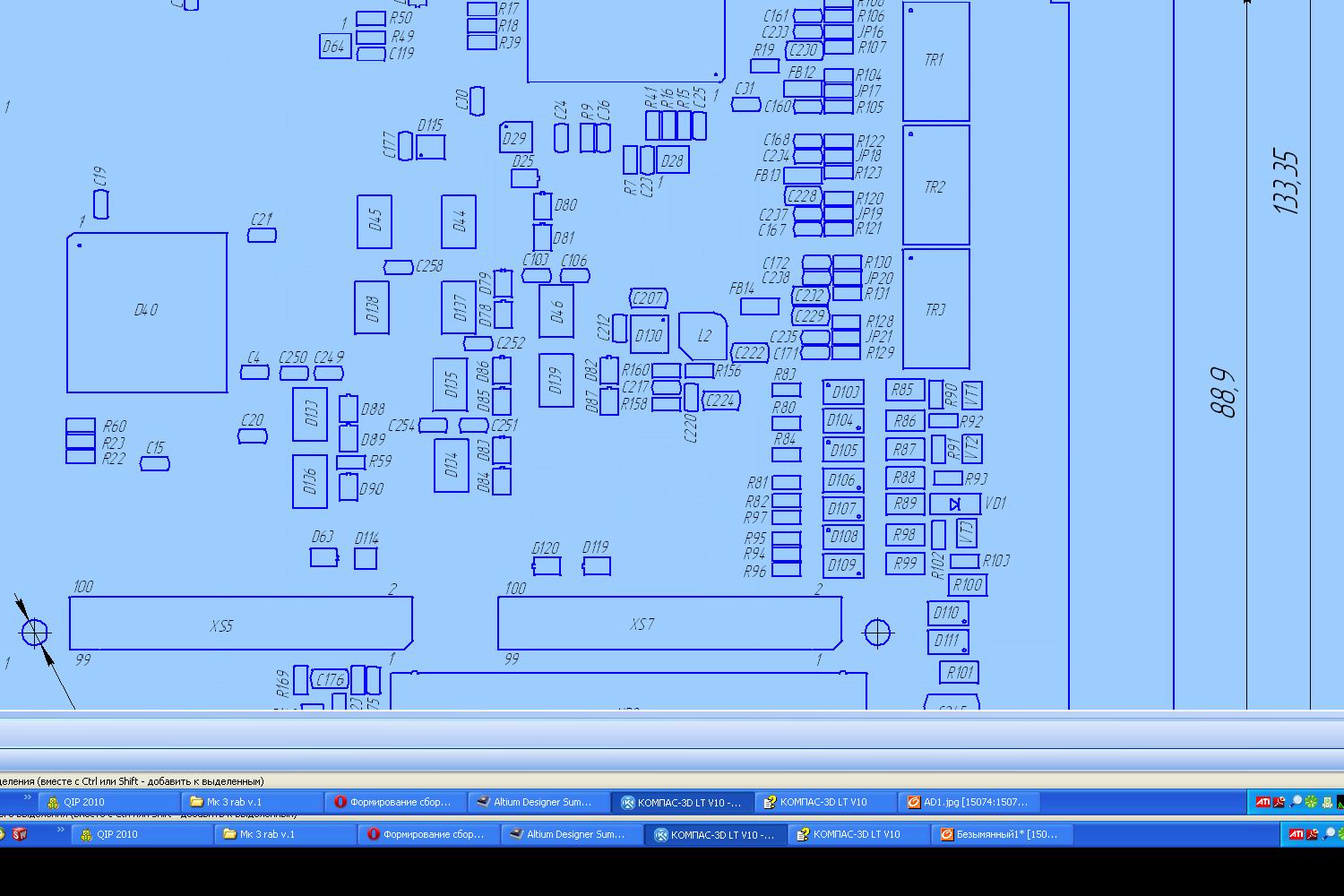 Чертеж печатной платы altium designer