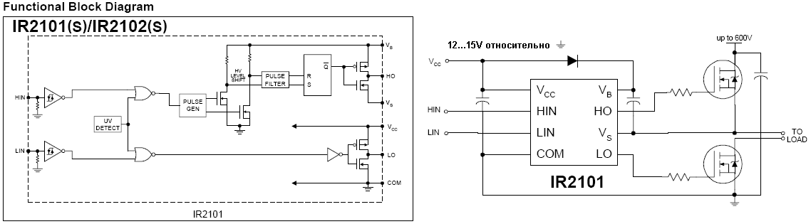 Ir2213 схема включения