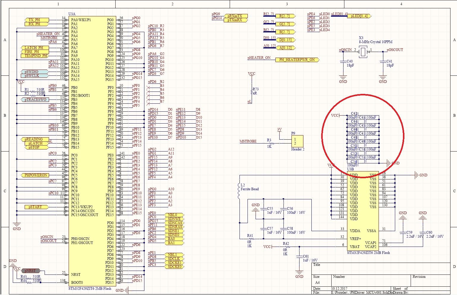 Принципиальная схема stm32