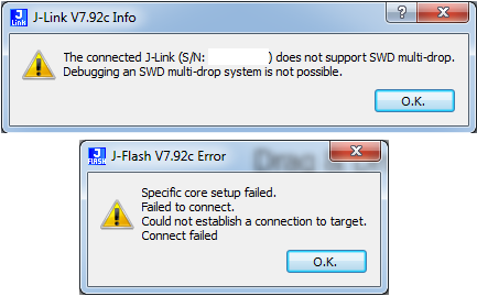 The connected J-Link (SN ) does not support SWD multi-drop.png