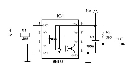 N 06. 6n137. Гальваноразвязка на 6n137. Принцип работы 6n137.