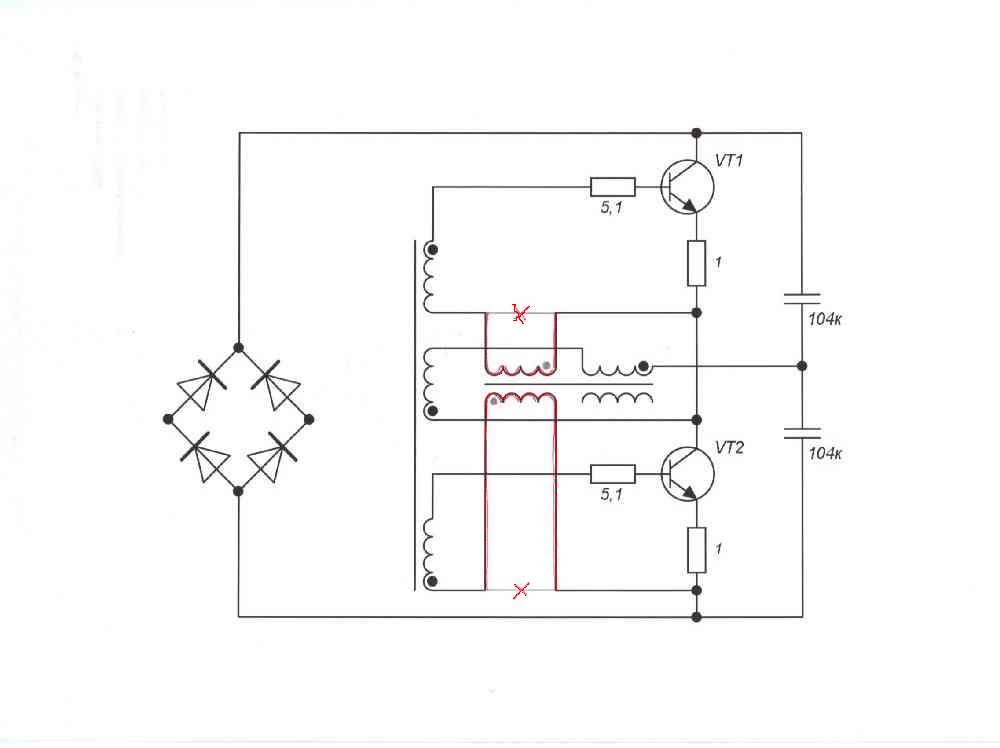 Схема электронного трансформатора osram